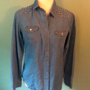 Body Central jean long sleeve shirt